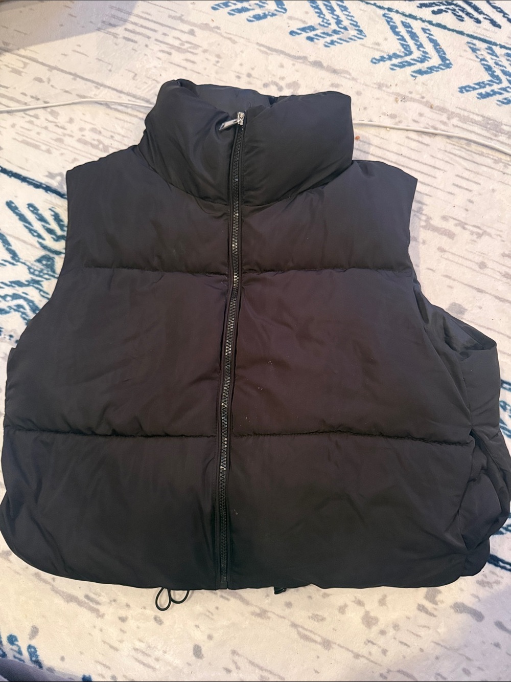 H&M Black Quilted High-Neck Puffer Vest